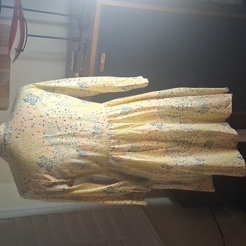 💐💙Steven Alan Yellow Floral Spring/Summer Long Sleeve Dress Sz 8 - Picture 2 of 5